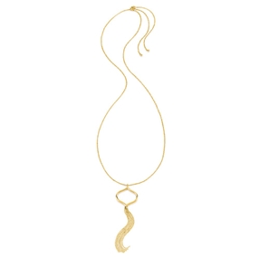 Chic Princess Yellow Gold Plated Long Necklace-